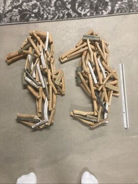 Driftwood seahorses, approx 19 inches tall, nautical wall decor, 2 included